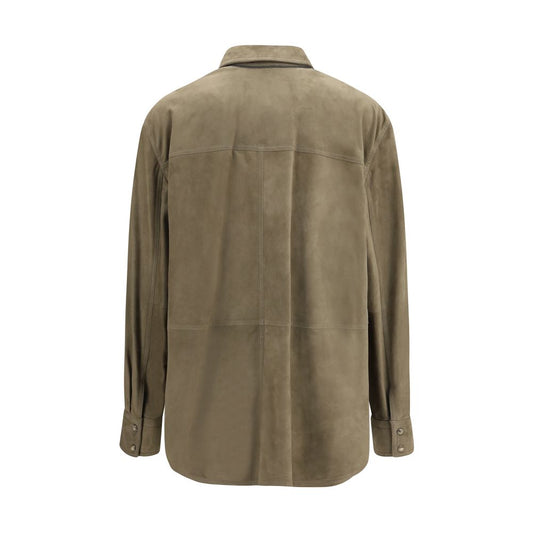 Bicolor Calf Leather Bos Taurus Dress Shirt