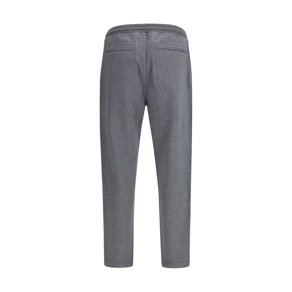 Gray Cotton Casual Pants