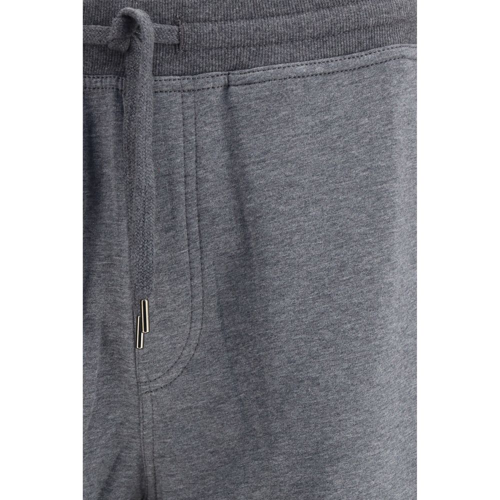 Gray Cotton Casual Pants