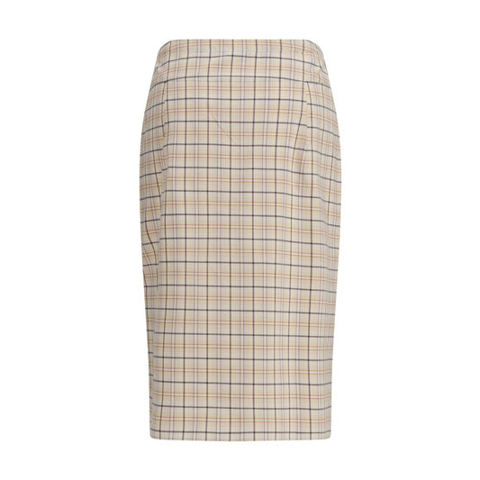 Multicolor Cotton Midi Skirt