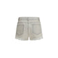 Beige Cotton Bermuda Shorts