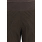 Brown Silk Casual Pants