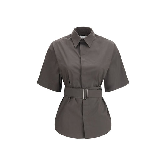Gray Cotton Shortsleeve Shirt