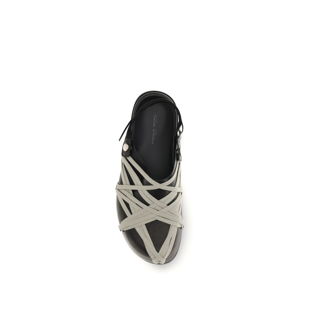 Black Calf Leather Bos Taurus Clogs