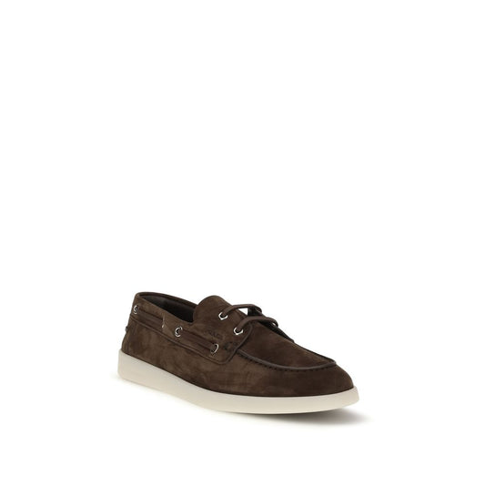 Brown Calf Leather Bos Taurus Slip-On Loafers