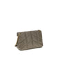 Gray Lamb Leather Shoulder Bag