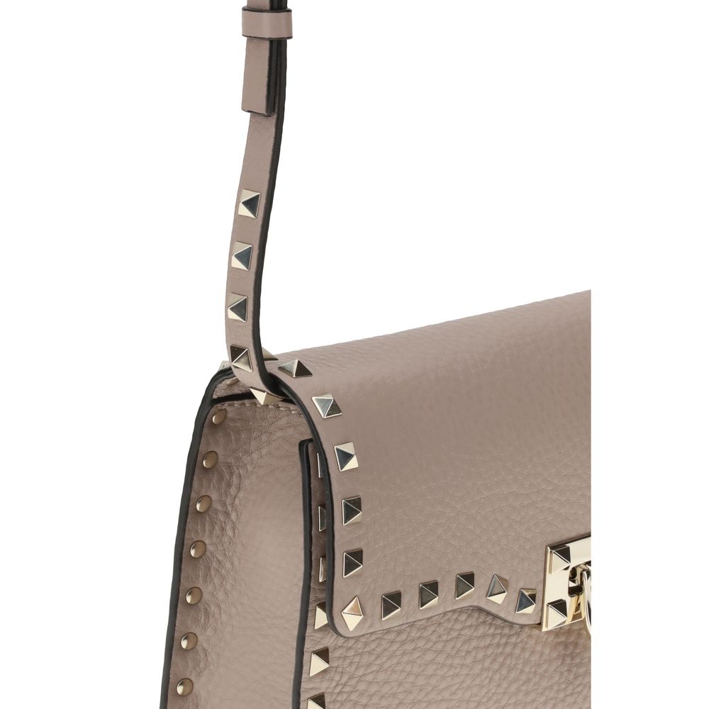 Beige Calf Leather Bos Taurus Shoulder Bag