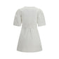 White Cotton Casual Dress