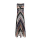 Multicolor Polyester Long Dress