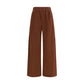 Brown Acetate Casual Pants
