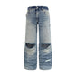 Blue Viscose Relaxed Fit Jeans
