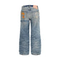 Blue Viscose Relaxed Fit Jeans