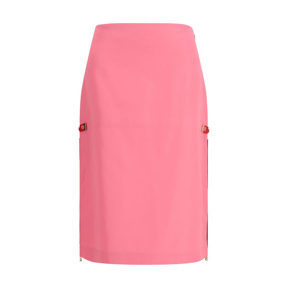 Multicolor Viscose Midi Skirt