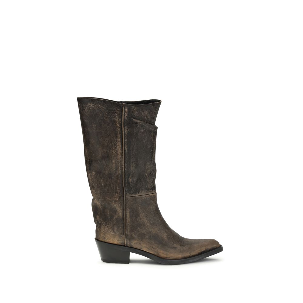 Brown Calf Leather Bos Taurus Boots