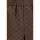 Brown Linen Bermuda Shorts
