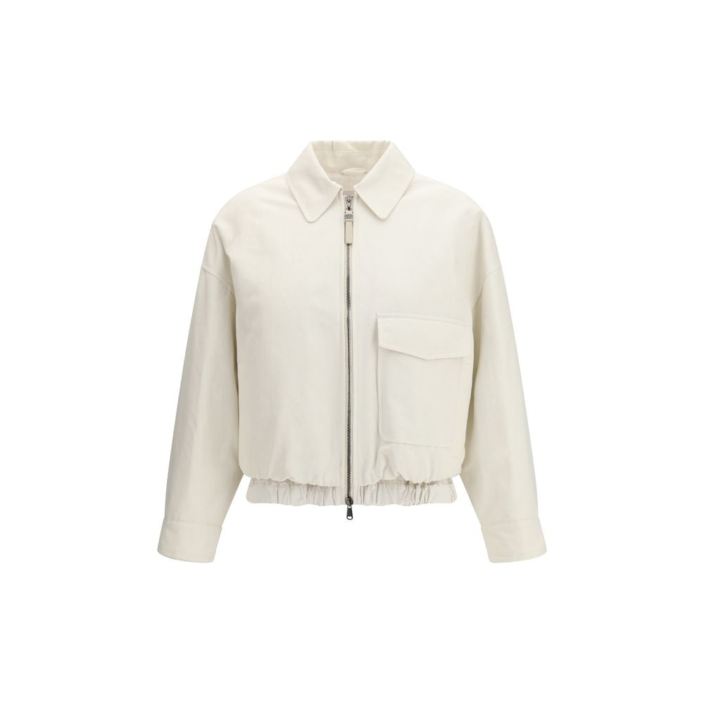 White Cotton Denim Jacket