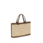 Beige Raffia Shoulder Bag
