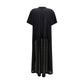 Black Cotton Casual Dress