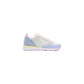 Cream Suede Leather Athletic Sneakers