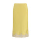 Bicolor Silk Midi Skirt