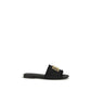 Beige Viscose Flat Sandals