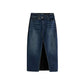 Blue Cotton Long Skirt