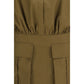 Brown Cotton Casual Dress