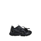 Black Polyester Athletic Sneakers
