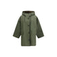 Bicolor Cotton Trench Coat