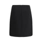 Black Polyester Mini Skirt