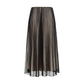 Black Polyester Long Skirt