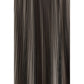 Black Polyester Long Skirt