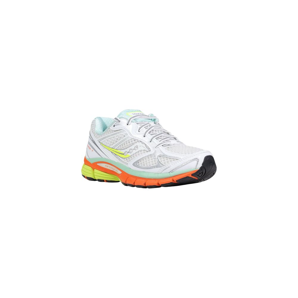 White Textile Athletic Sneakers