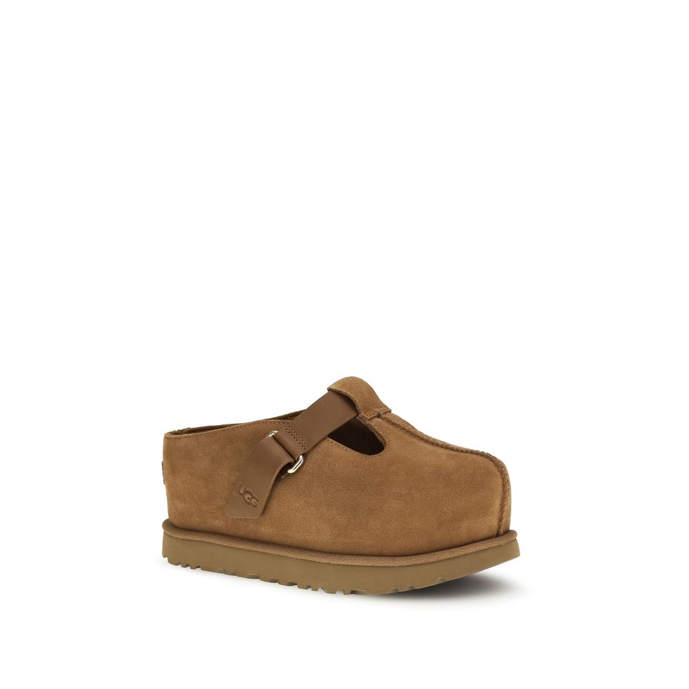 Brown Calf Leather Bos Taurus Mules