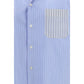 Blue Cotton Pattern Shirt
