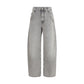 Gray Cotton Relaxed Fit Jeans