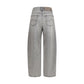 Gray Cotton Relaxed Fit Jeans
