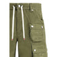 Bicolor Cotton Bermuda Shorts