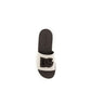 Beige Calf Leather Bos Taurus Flat Sandals