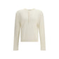 Beige Cotton Long Sleeve T-Shirt