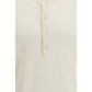 Beige Cotton Long Sleeve T-Shirt