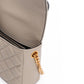 Taupe Quilted Leather Handbag