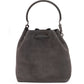 Dark Grey Bon Bon Suede Bucket