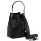 Black Bon Bon Leather Bucket
