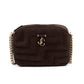 Brown Suede Avenue Camera Crossbody Bag