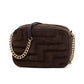 Brown Suede Avenue Camera Crossbody Bag