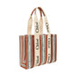 Brown Linen Tote Bag