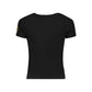 Black Cotton Women T-Shirt