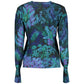 Blue Viscosa Women Sweater