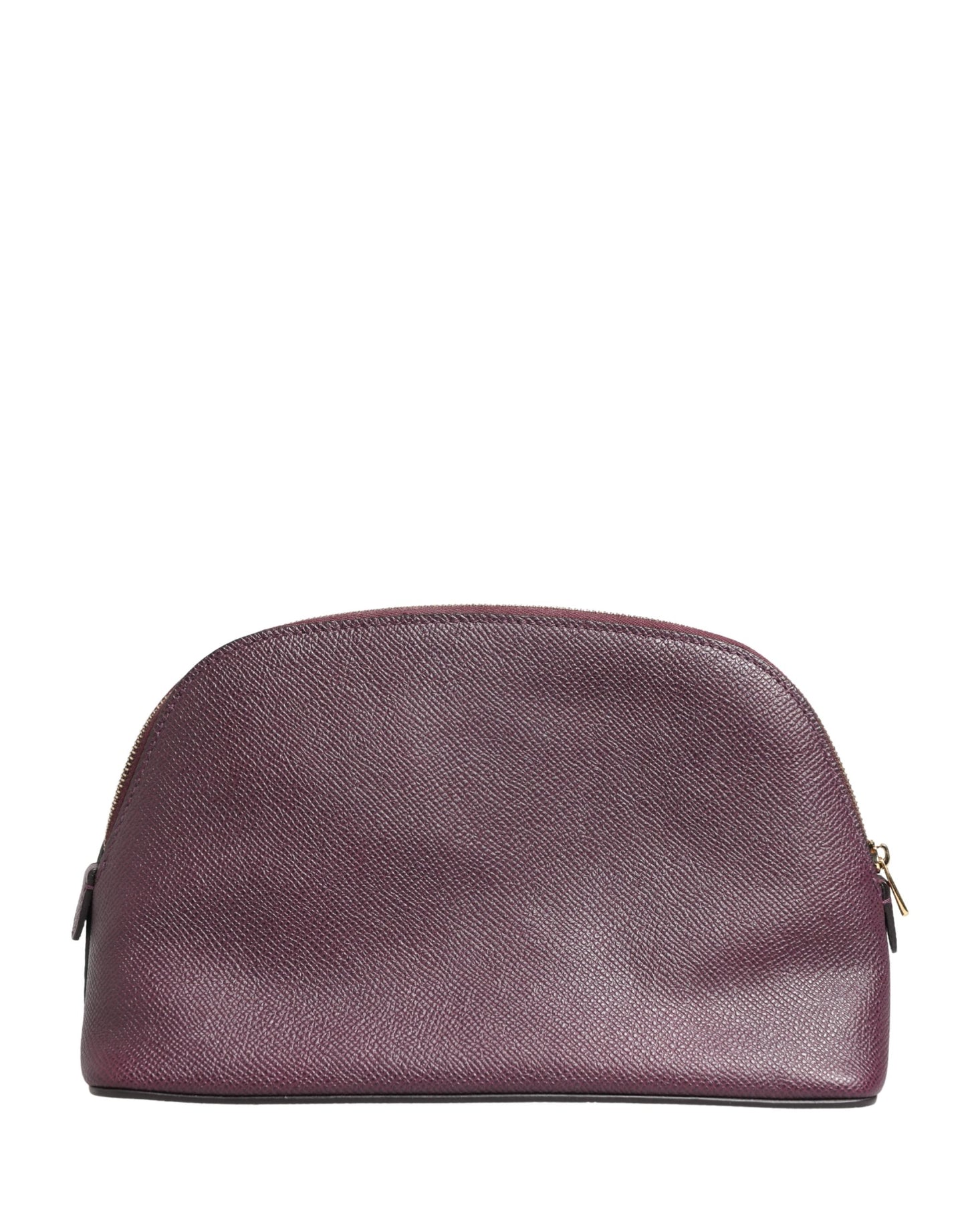 Dark Purple Leather DG Logo Zip Around Hand Purse Wallet